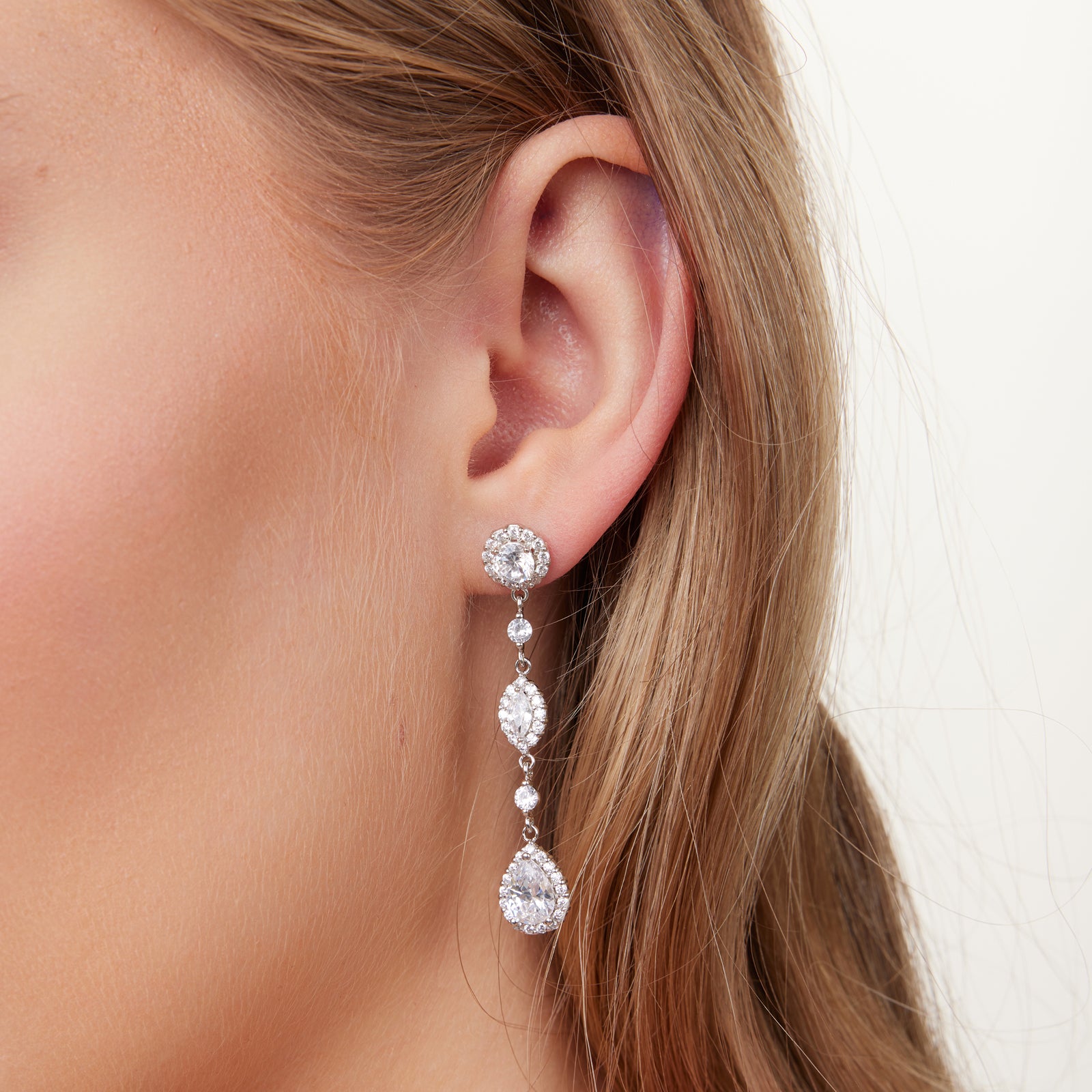 Kolczyki srebrne z cyrkoniami - Evento - Verona