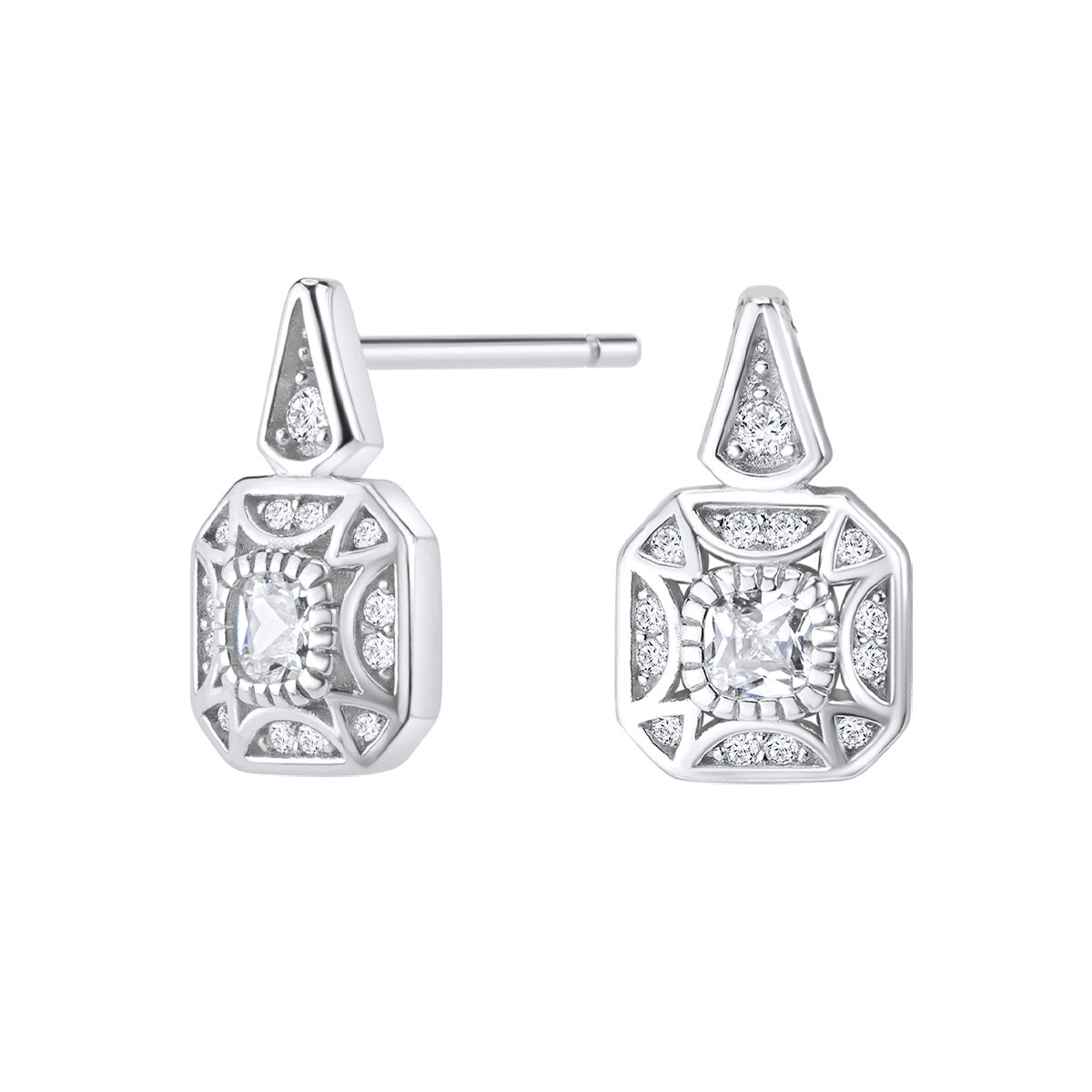 Kolczyki srebrne z cyrkoniami