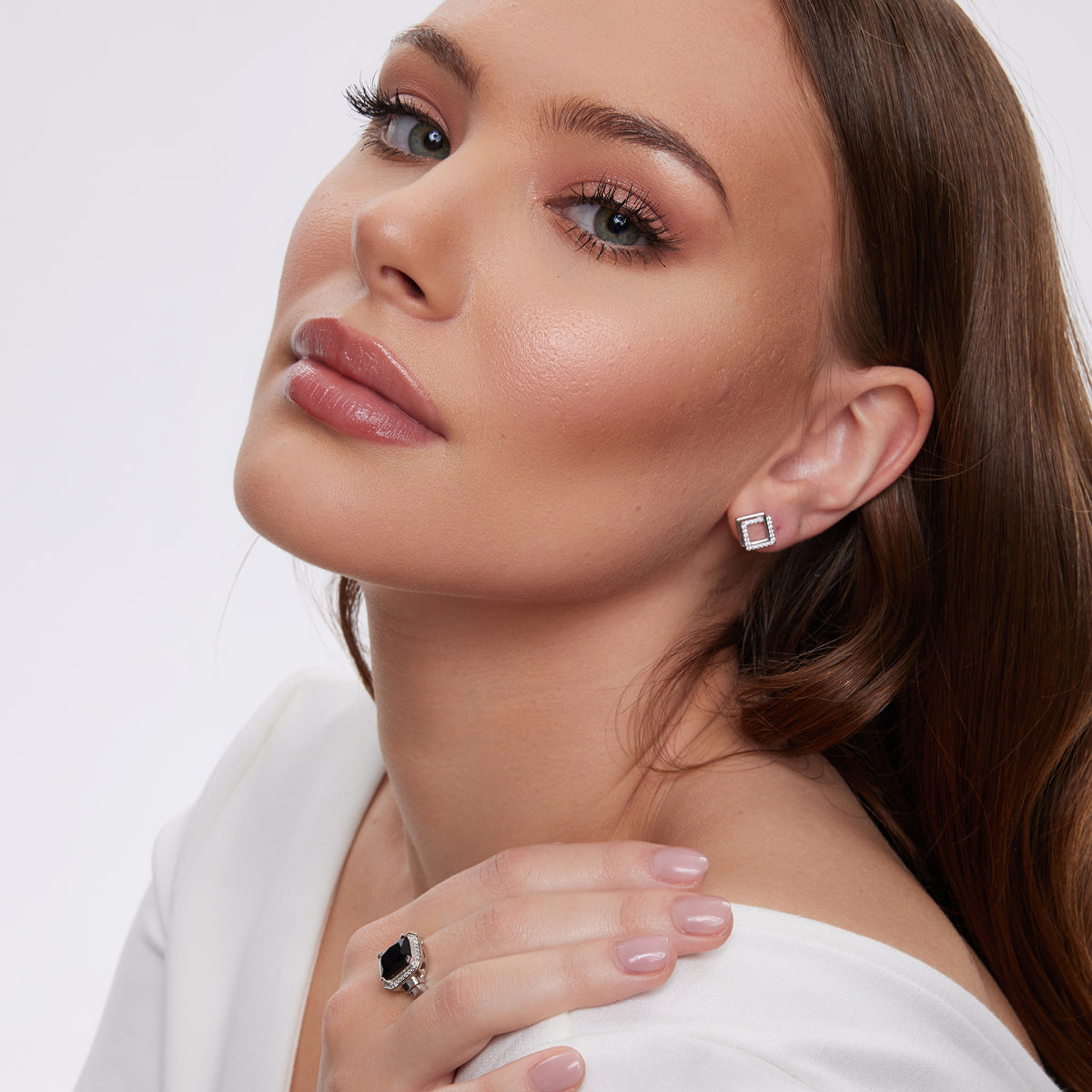 Kolczyki srebrne z cyrkoniami