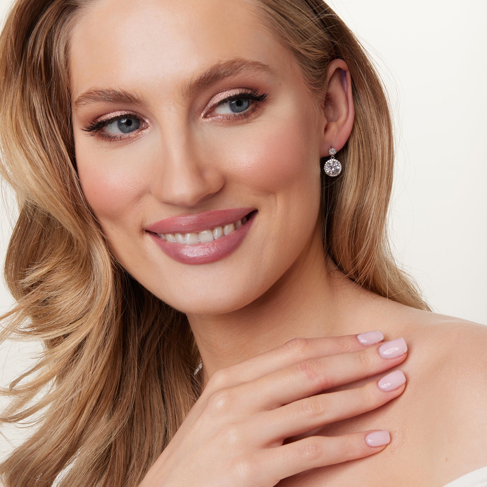 Kolczyki srebrne z cyrkoniami - Verona