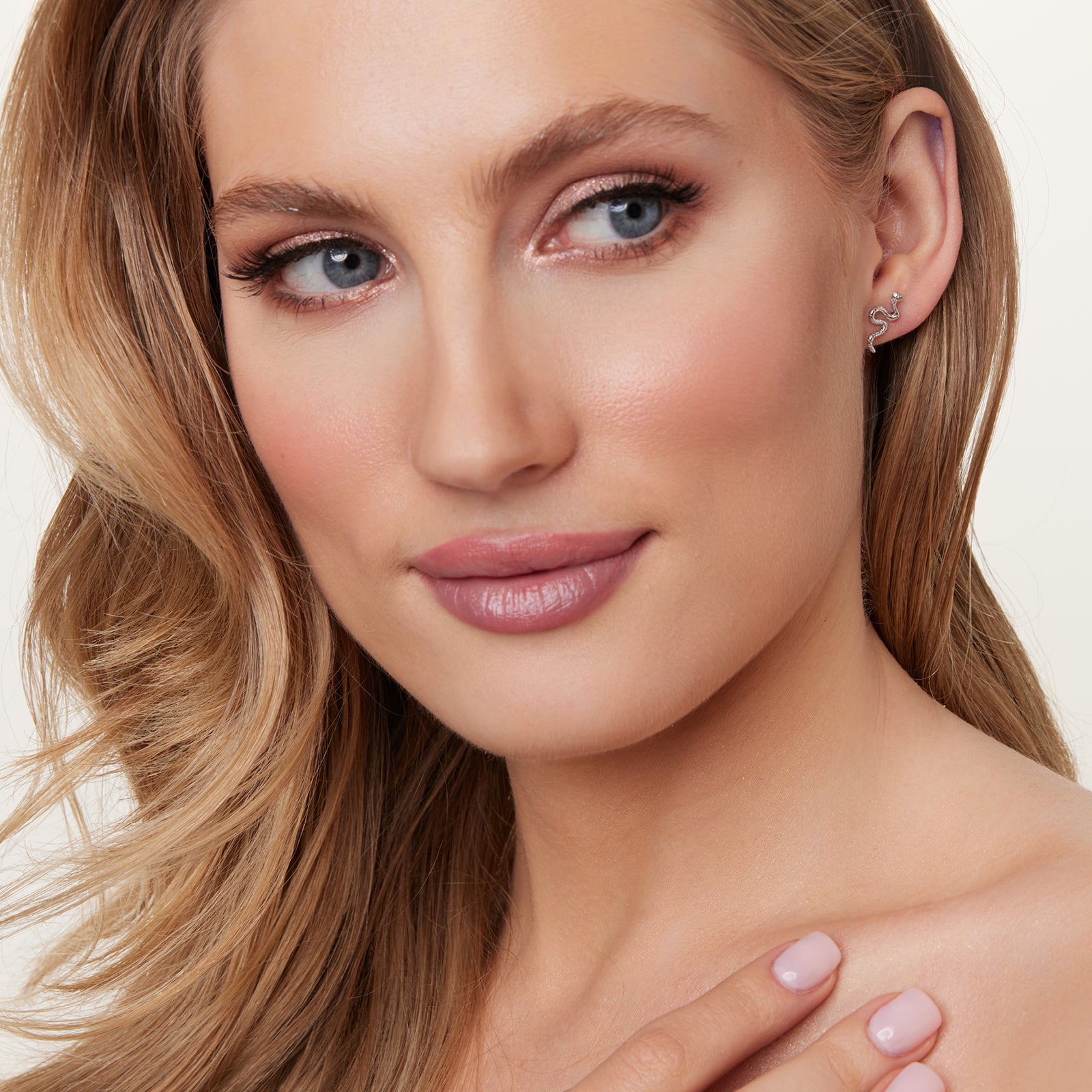 Kolczyki srebrne z cyrkoniami - żmije - Verona