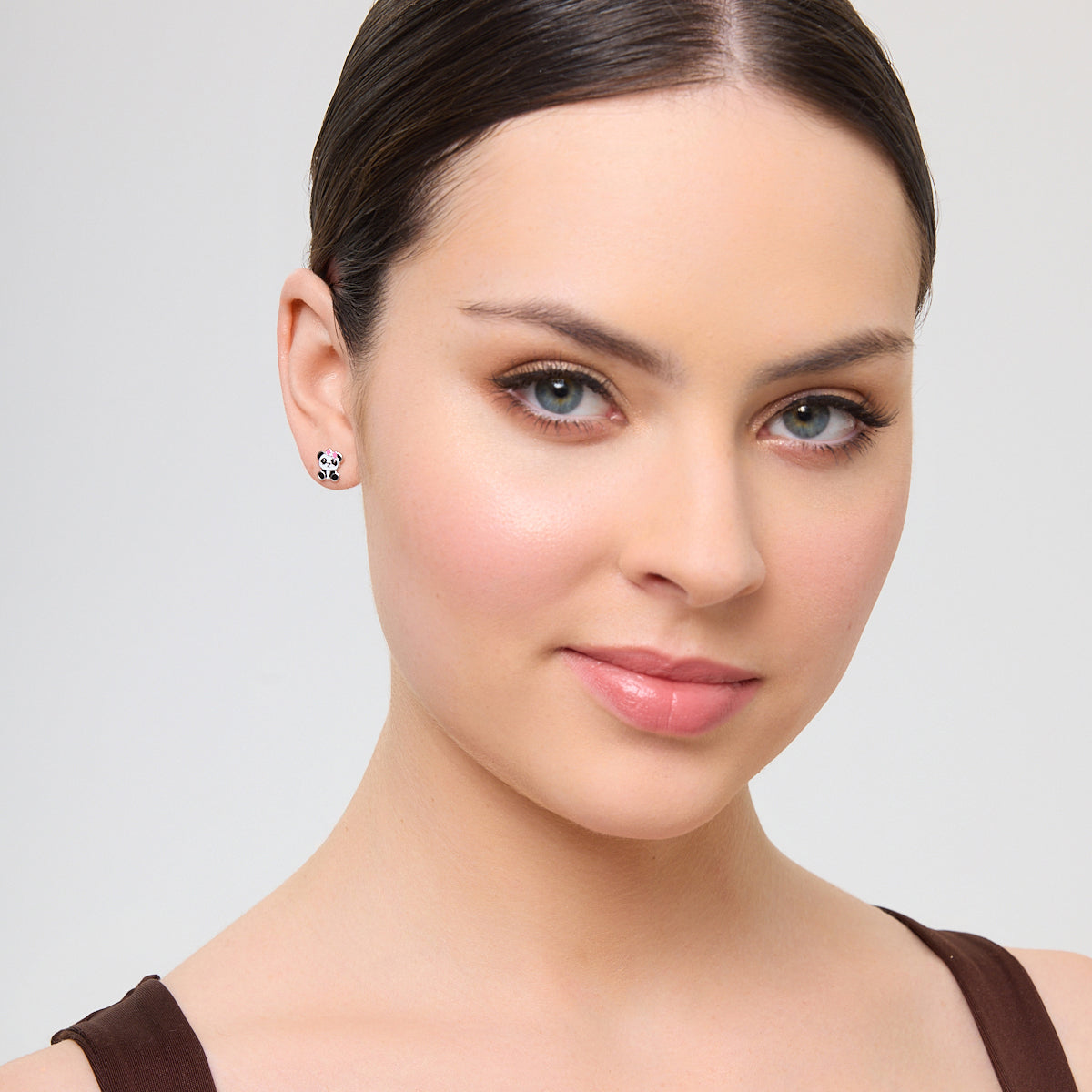 Kolczyki srebrne z emalią - Bambini