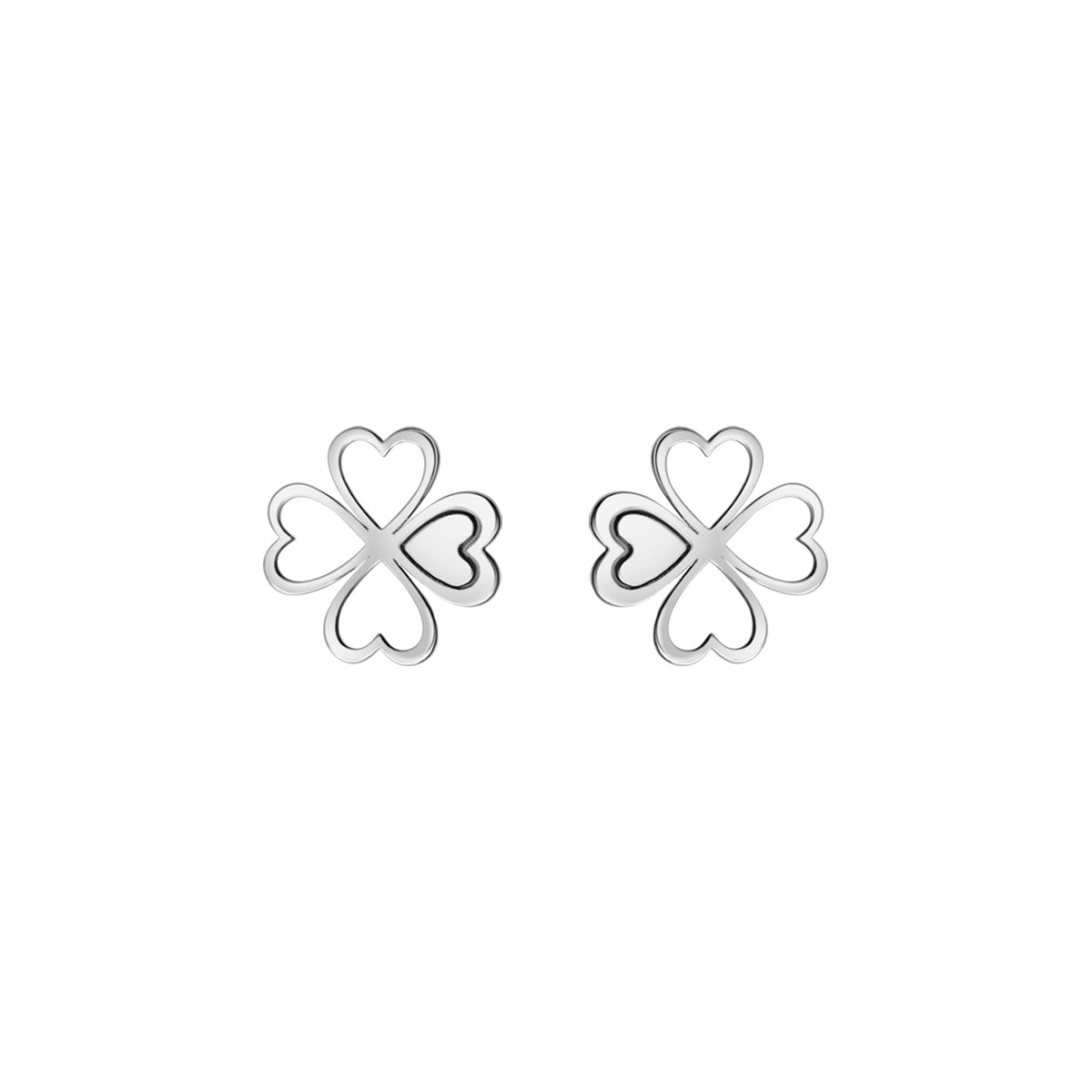 Kolczyki srebrne - koniczyny - Natura