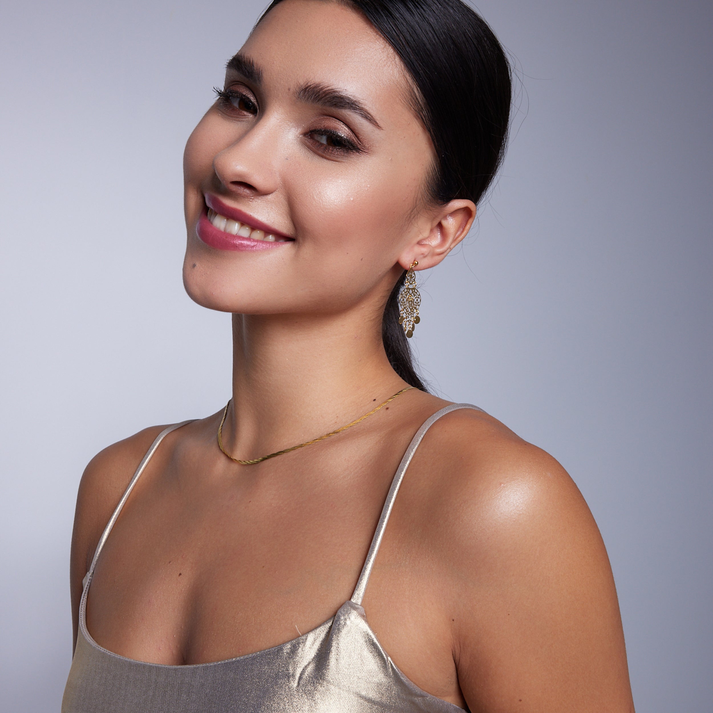 Kolczyki srebrne pozłacane