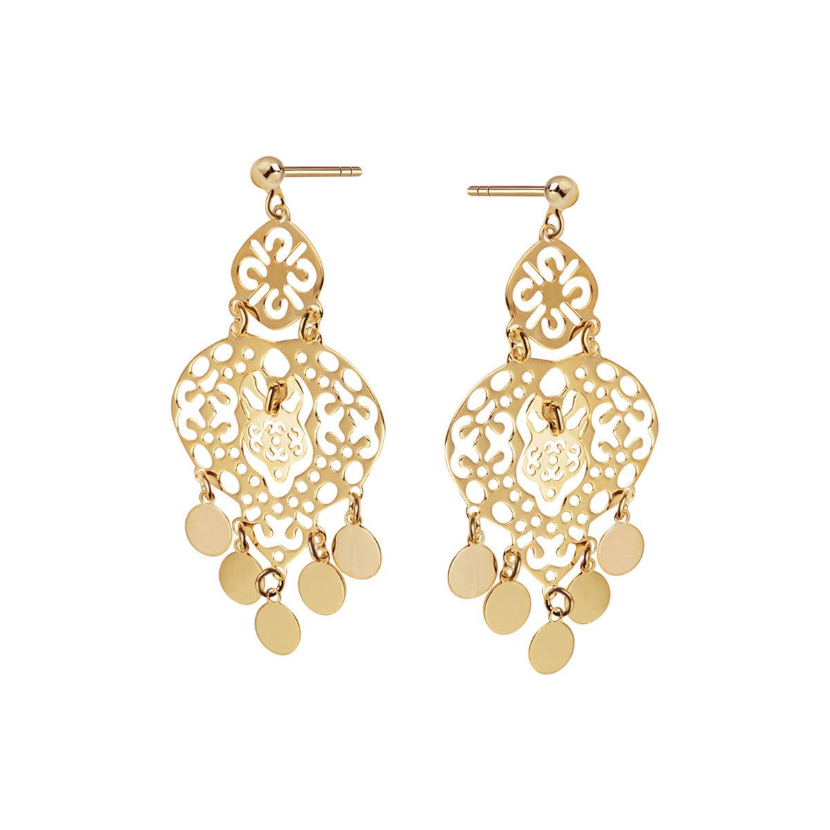 Kolczyki srebrne pozłacane