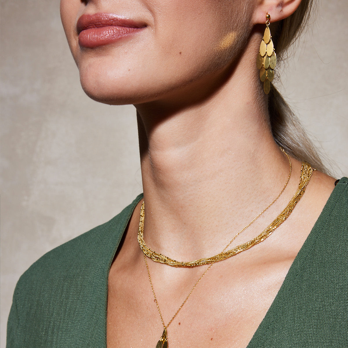 Kolczyki srebrne pozłacane