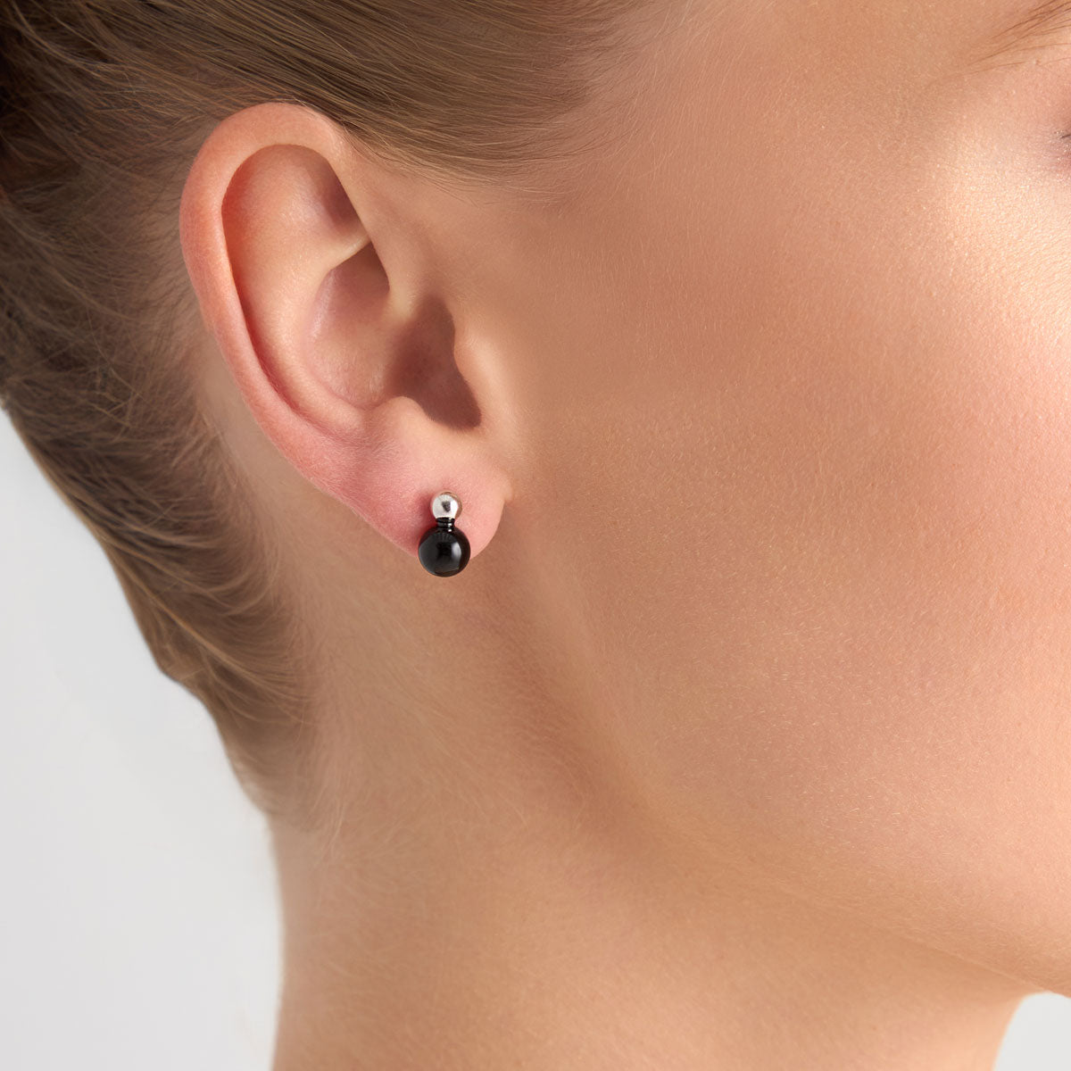 Kolczyki srebrne z agatami - kulki