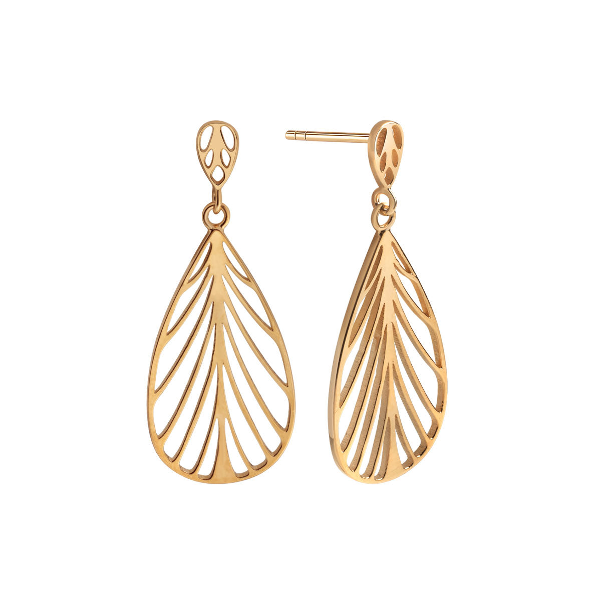 Kolczyki srebrne pozłacane wiszące