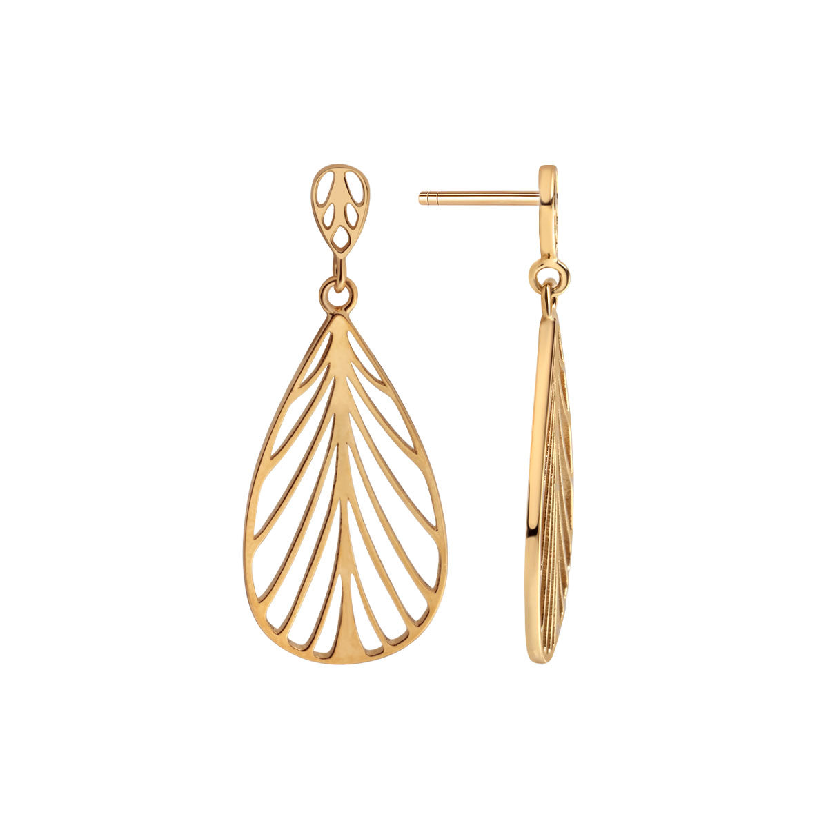 Kolczyki srebrne pozłacane wiszące