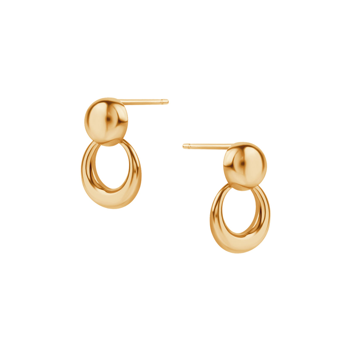 Kolczyki srebrne pozłacane