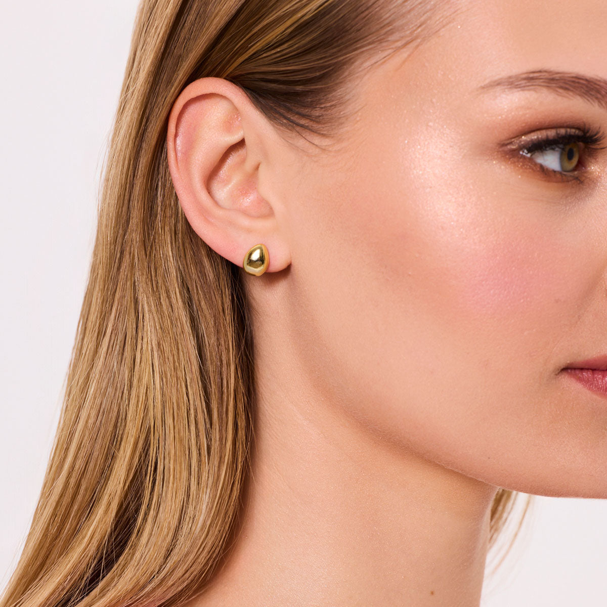 Kolczyki srebrne pozłacane - krople