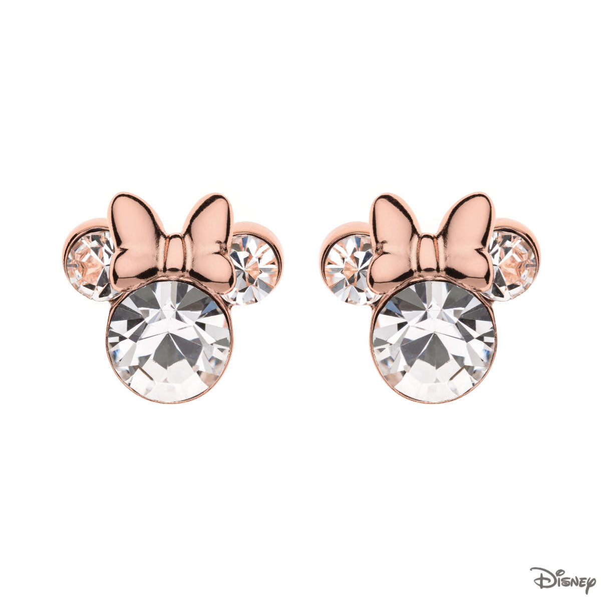 Kolczyki srebrne pozłacane - Myszka Minnie - Disney