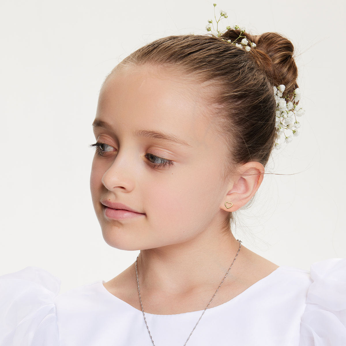 Kolczyki złote - serca - Bambini