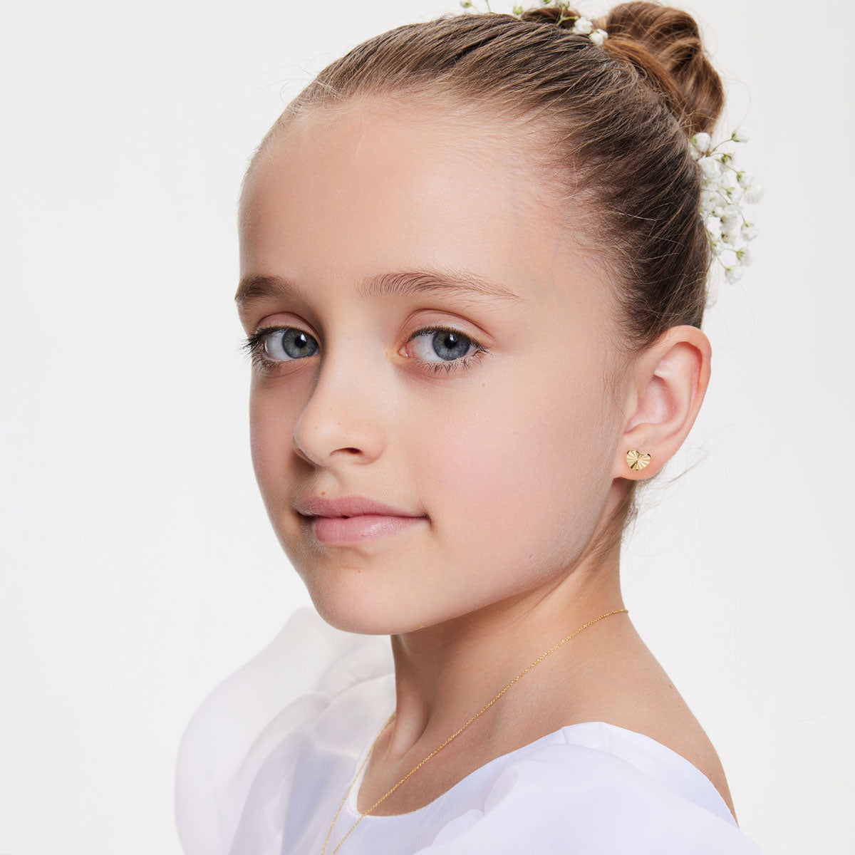 Kolczyki złote - serca - Bambini