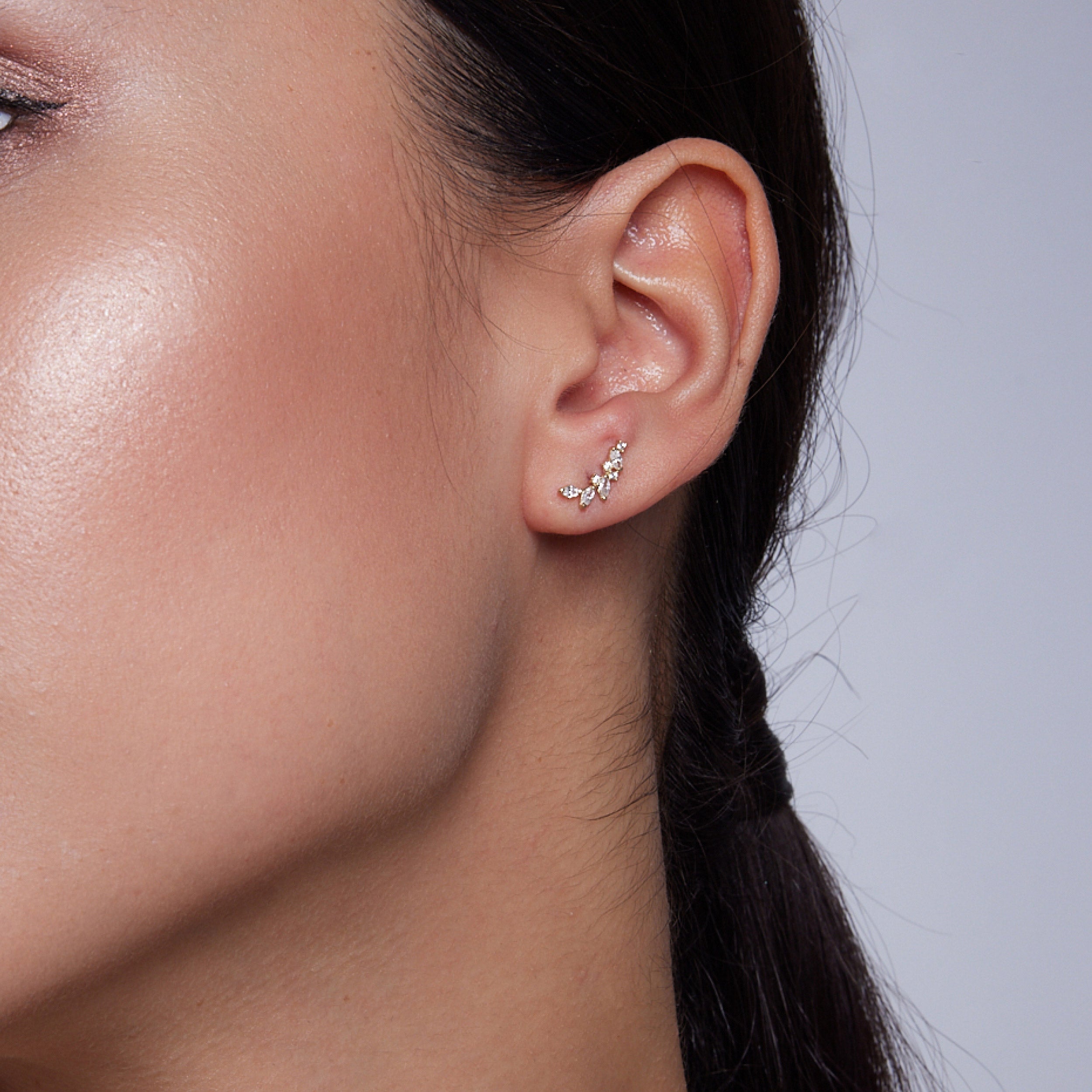 Kolczyki złote z cyrkoniami