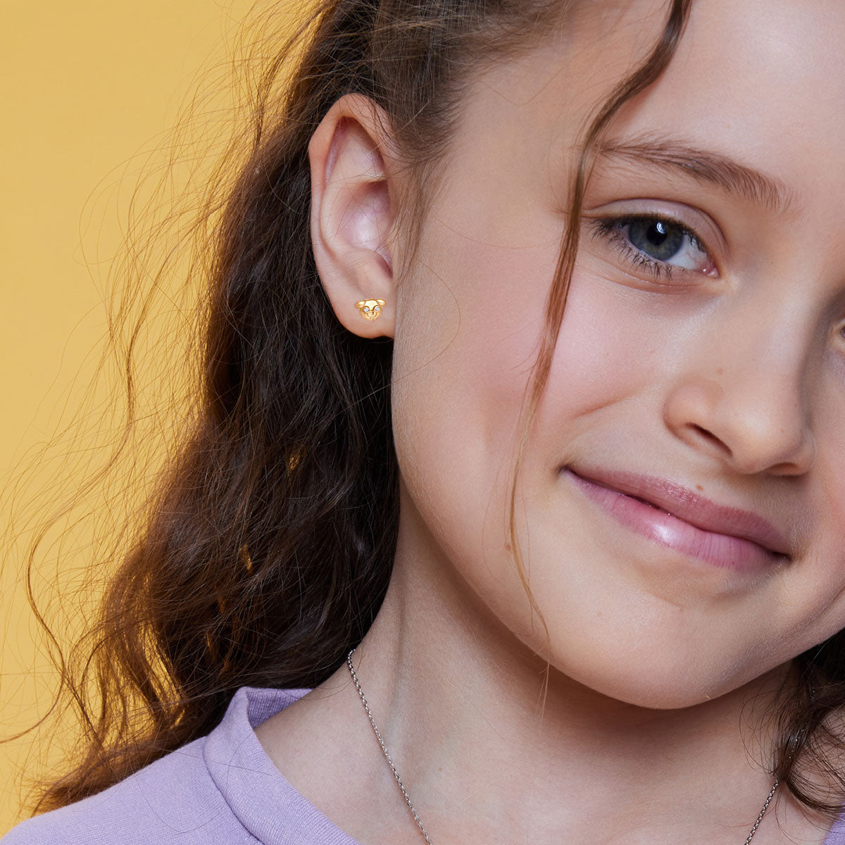 Kolczyki złote z cyrkoniami - Bambini