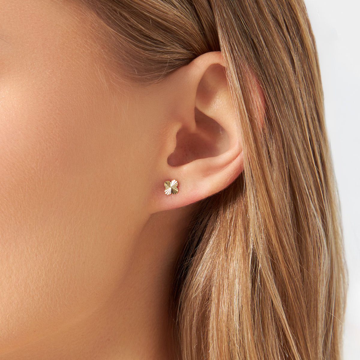 Kolczyki złote - koniczyny