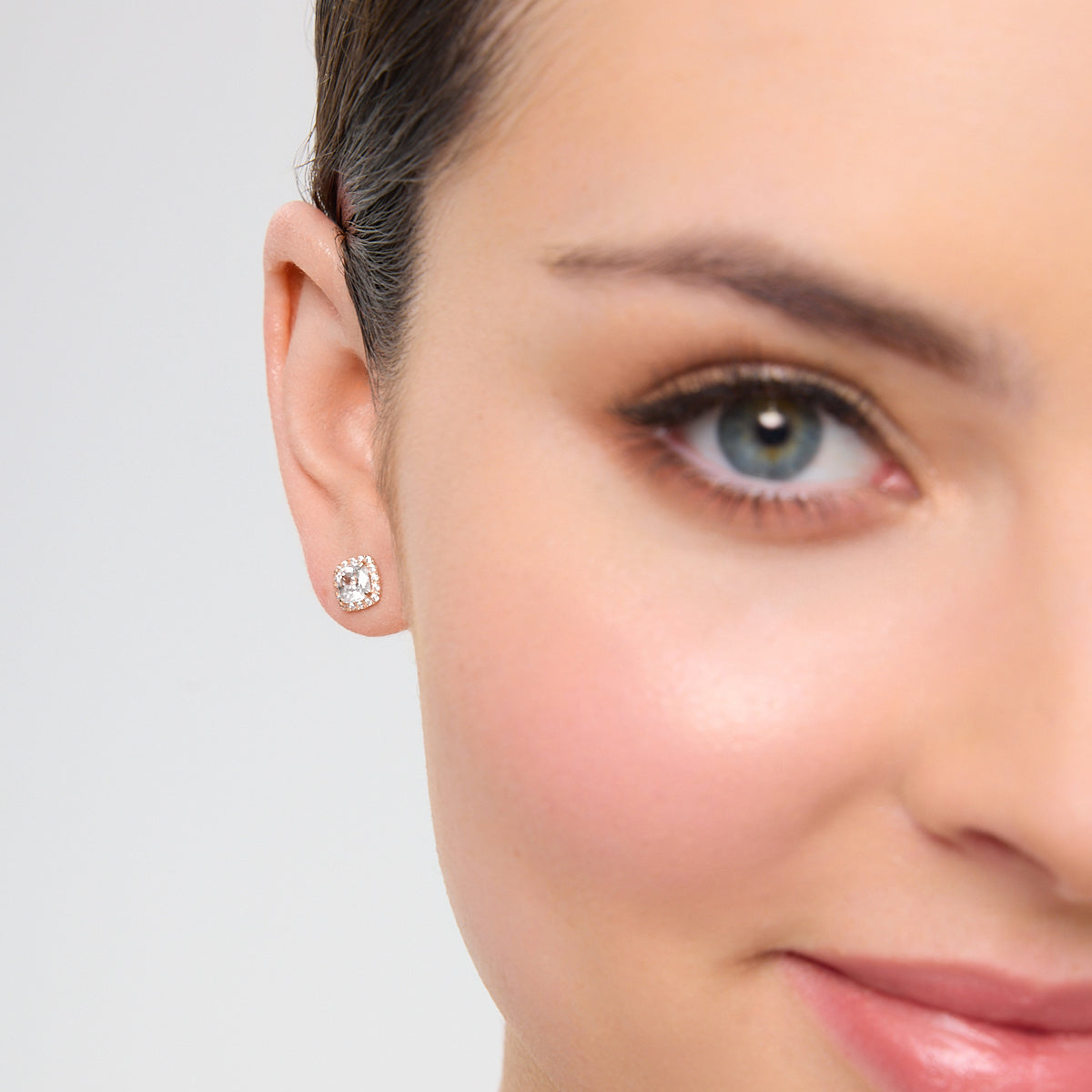 Kolczyki złote z cyrkoniami