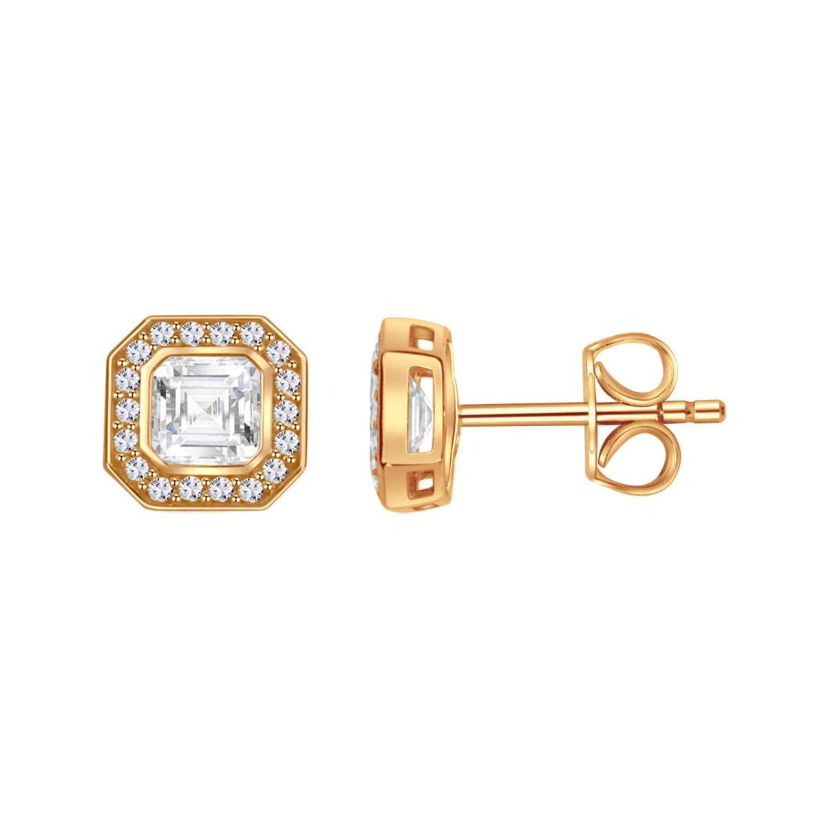 Kolczyki złote z cyrkoniami