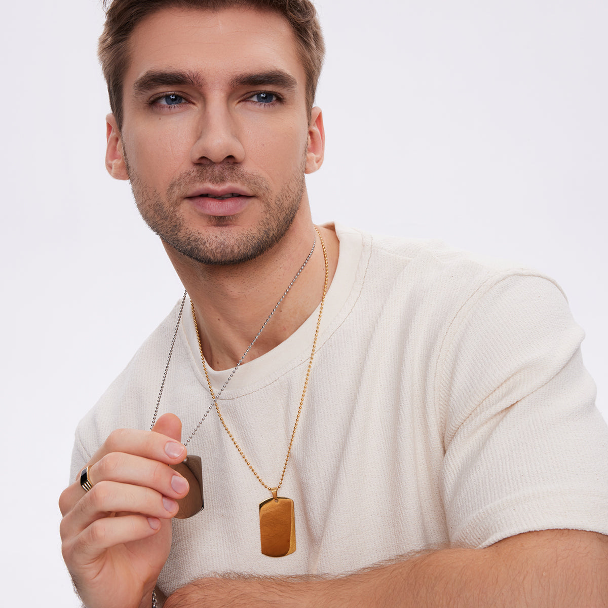 Naszyjnik stalowy - Moderno