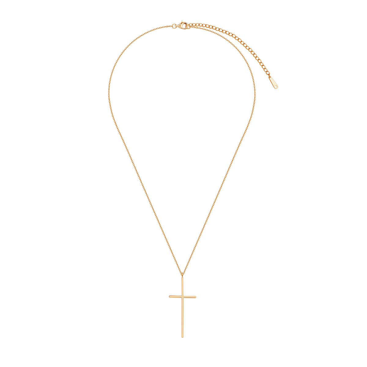 Naszyjnik stalowy - krzyż - Moderno
