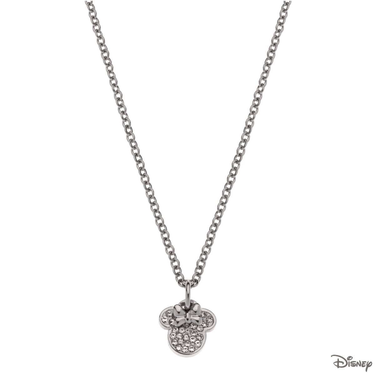 Naszyjnik stalowy z cyrkoniami - Myszka Minnie - Disney