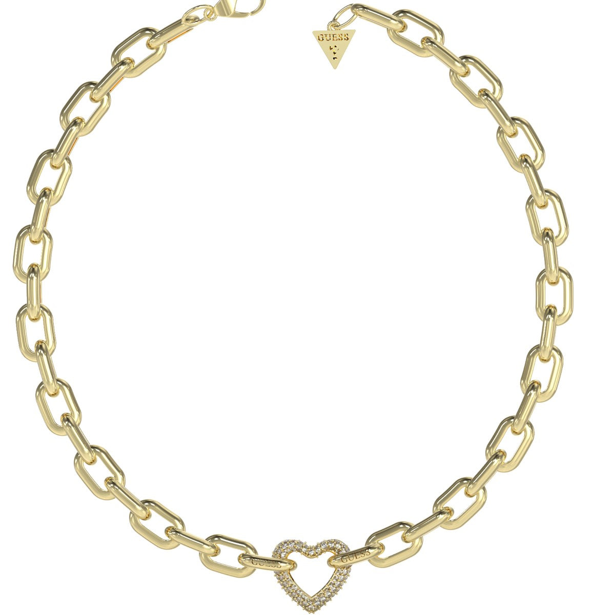 Naszyjnik stalowy - serce - Guess Beloved