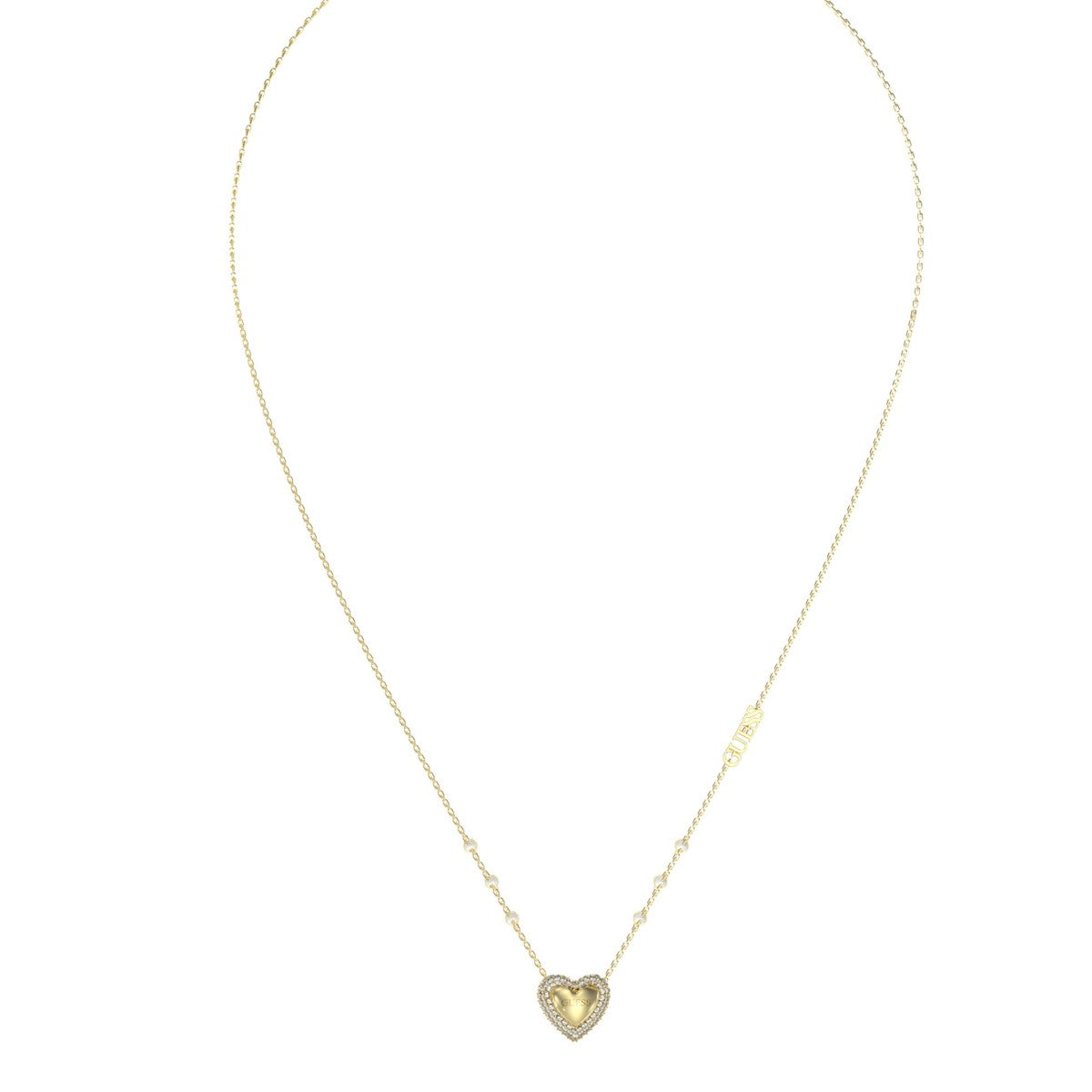 Naszyjnik stalowy - serce - Guess Beloved