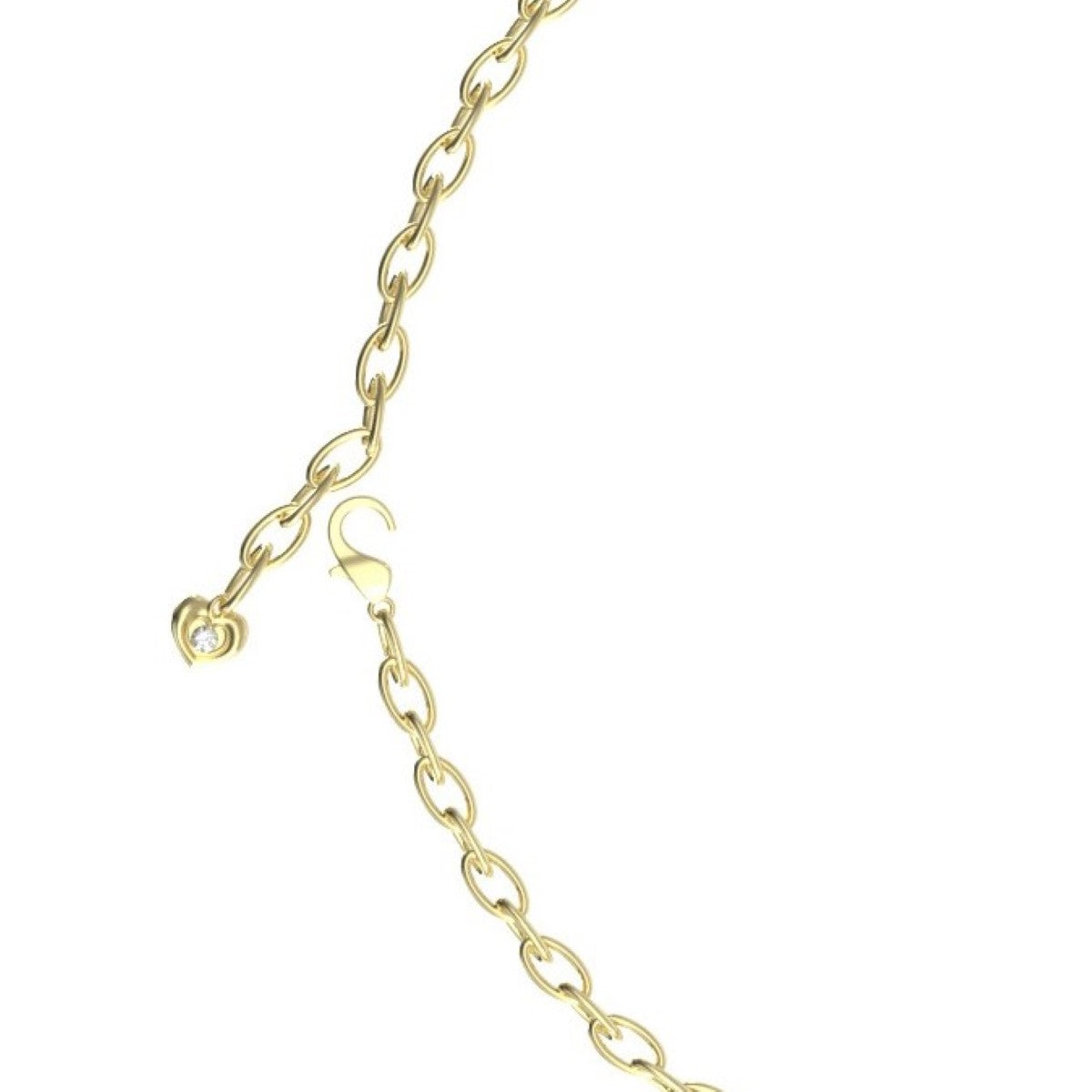 Naszyjnik stalowy - serce - Guess Crazy In Love