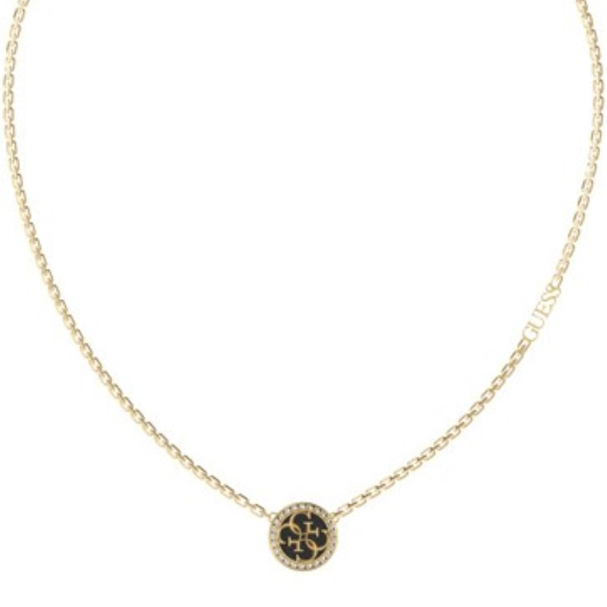 Naszyjnik stalowy z cyrkoniami - Guess Live In 4G