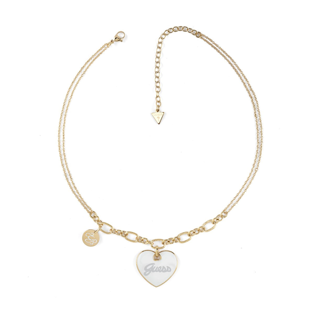 Naszyjnik stalowy - serce - Guess Vintage