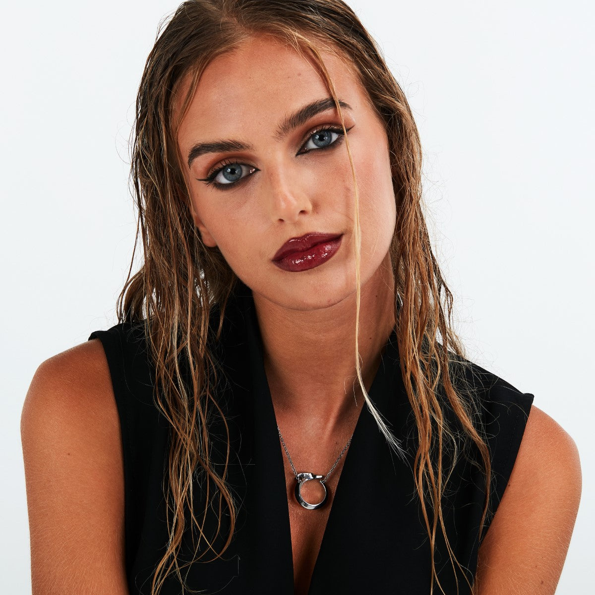 Naszyjnik stalowy - koło - Trussardi T-Heritage Greydog