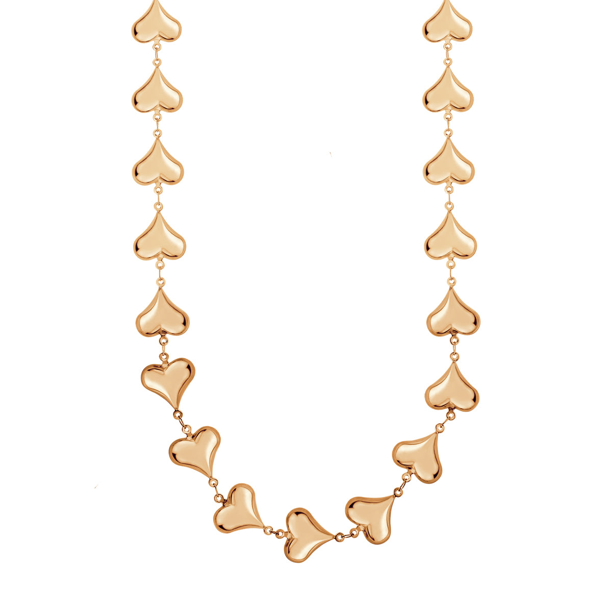 Naszyjnik stalowy - serca - Moderno