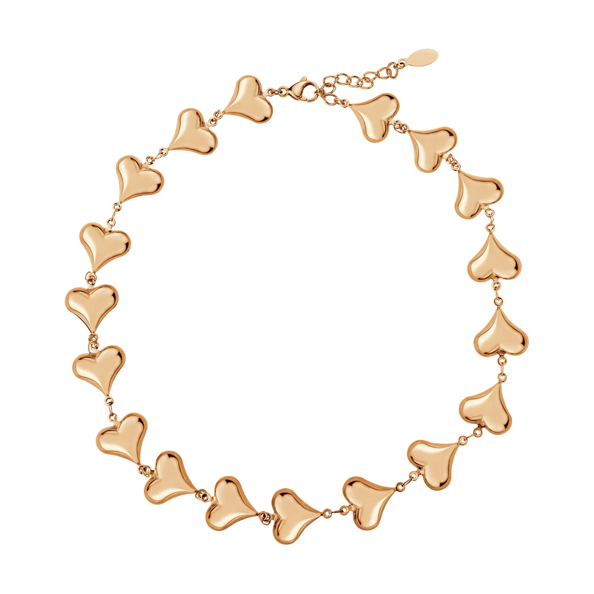 Naszyjnik stalowy - serca - Moderno