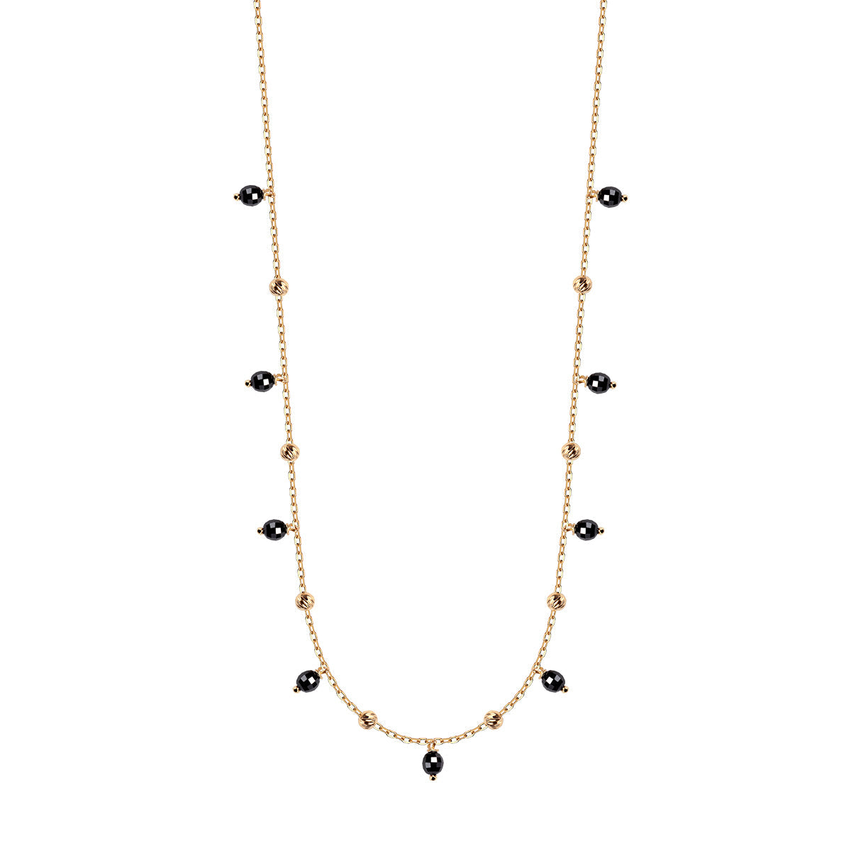 Naszyjnik srebrny pozłacany z cyrkoniami