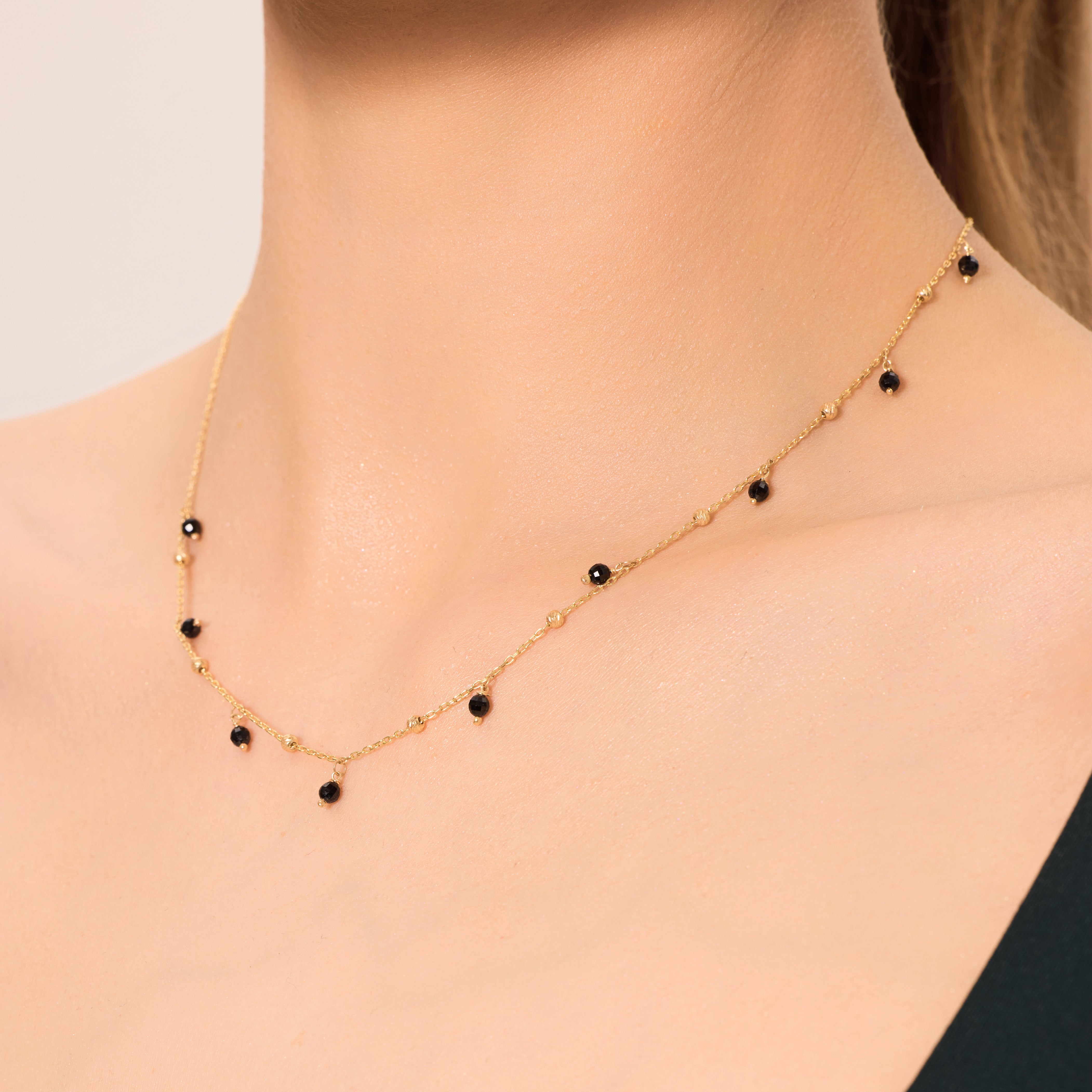 Naszyjnik srebrny pozłacany z cyrkoniami