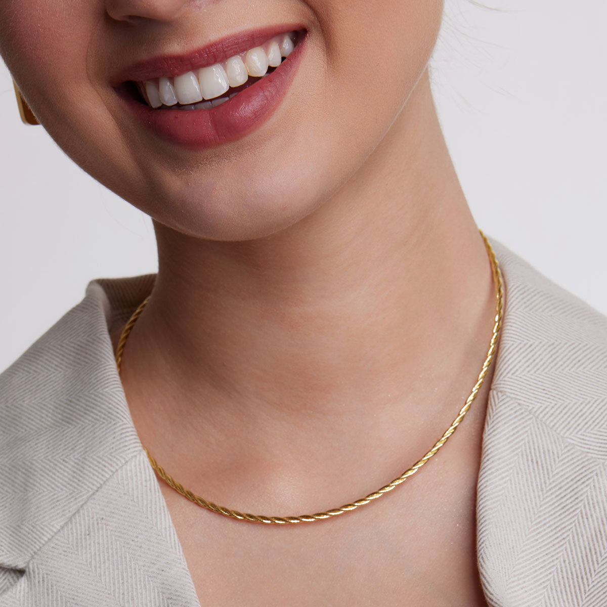 Naszyjnik srebrny pozłacany - Senza