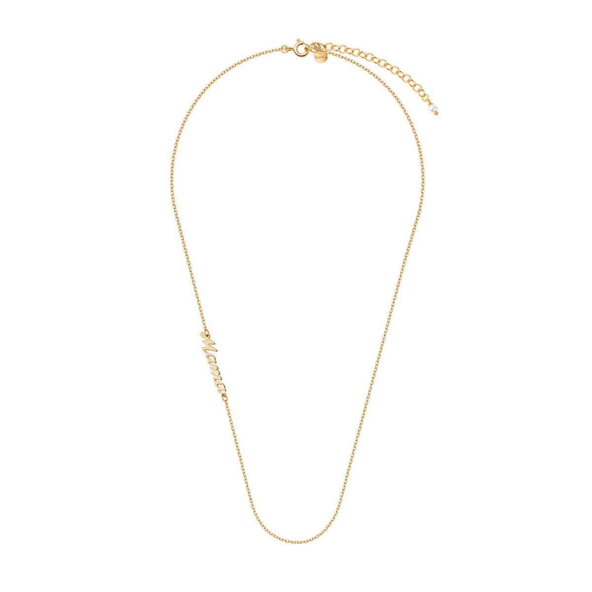 Naszyjnik srebrny pozłacany - mama - Mommy & Me