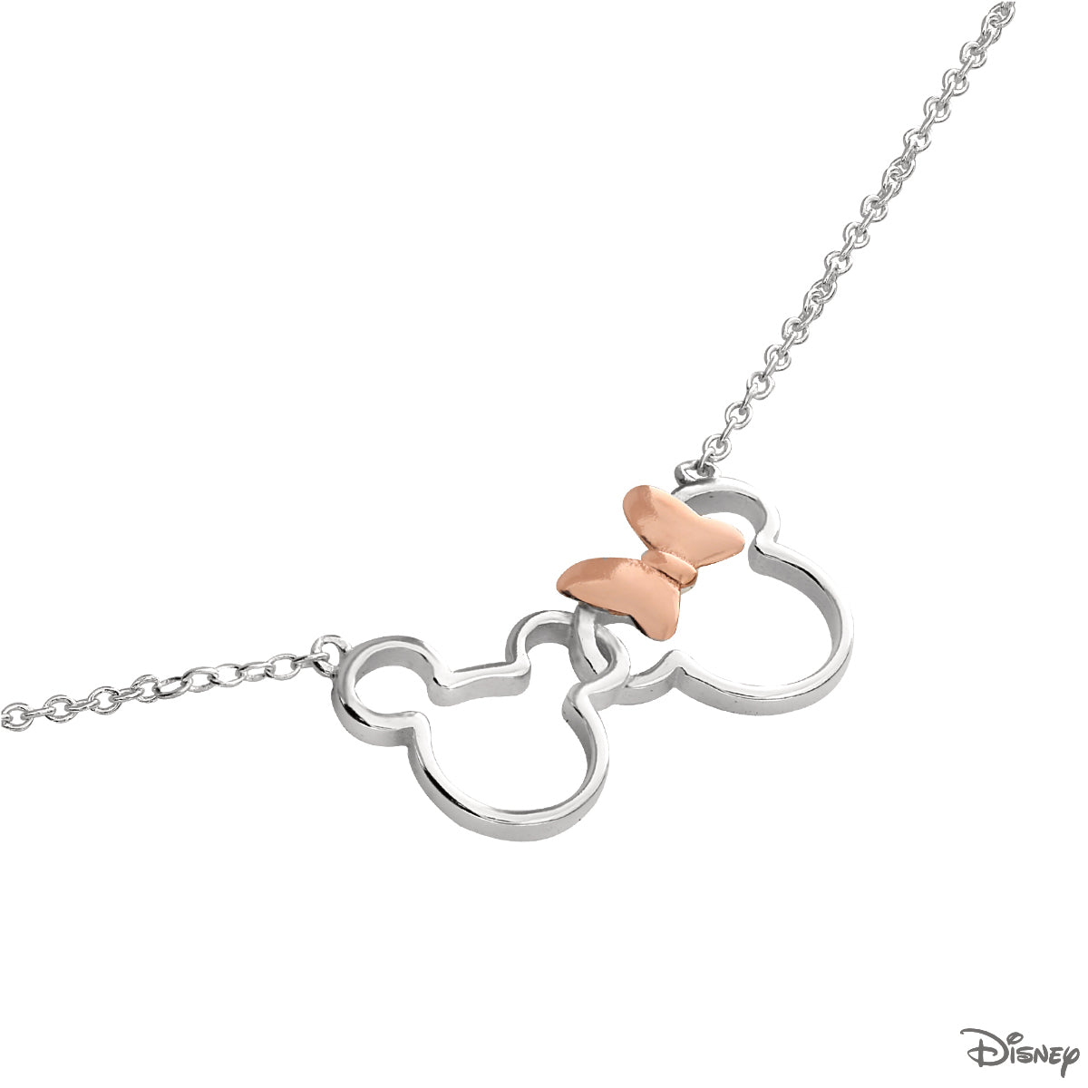 Naszyjnik srebrny pozłacany - Myszka Minnie - Disney