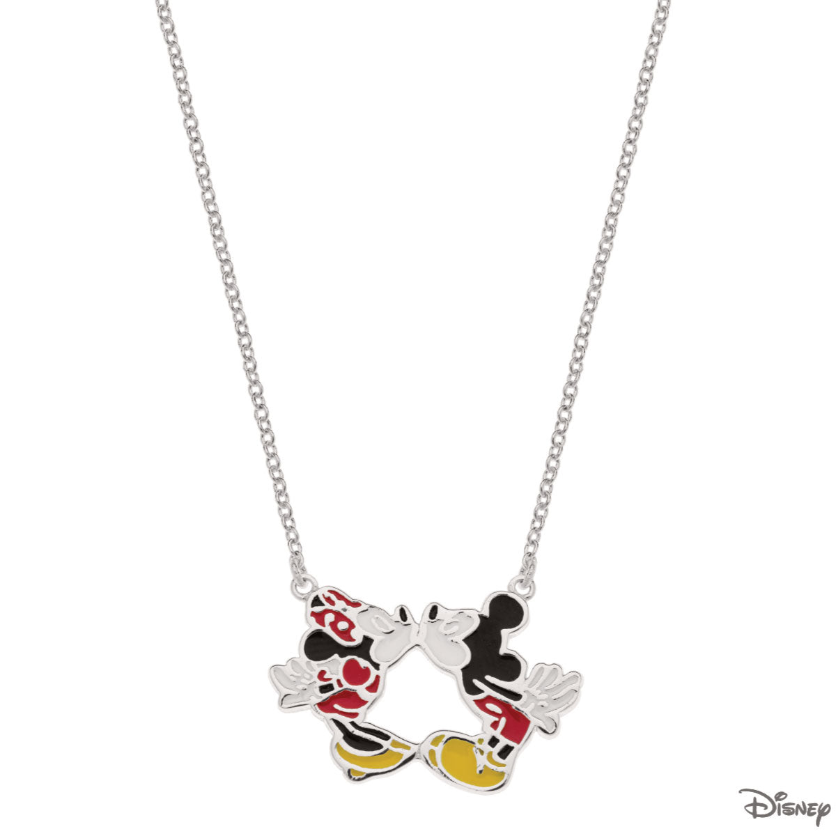 Naszyjnik srebrny emaliowany - Myszka Mickey - Disney