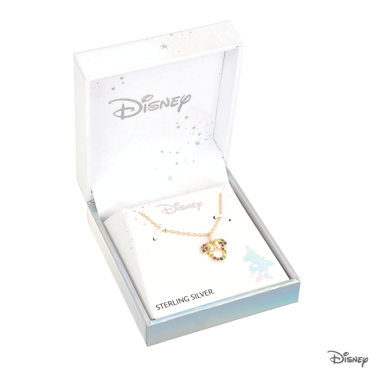 Naszyjnik srebrny pozłacany - Myszka Minnie - Disney