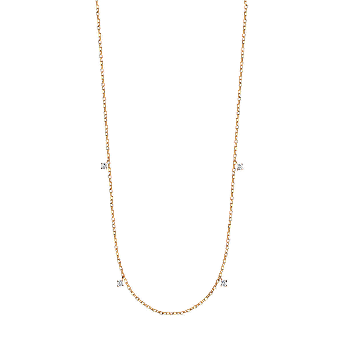 Naszyjnik złoty z cyrkoniami