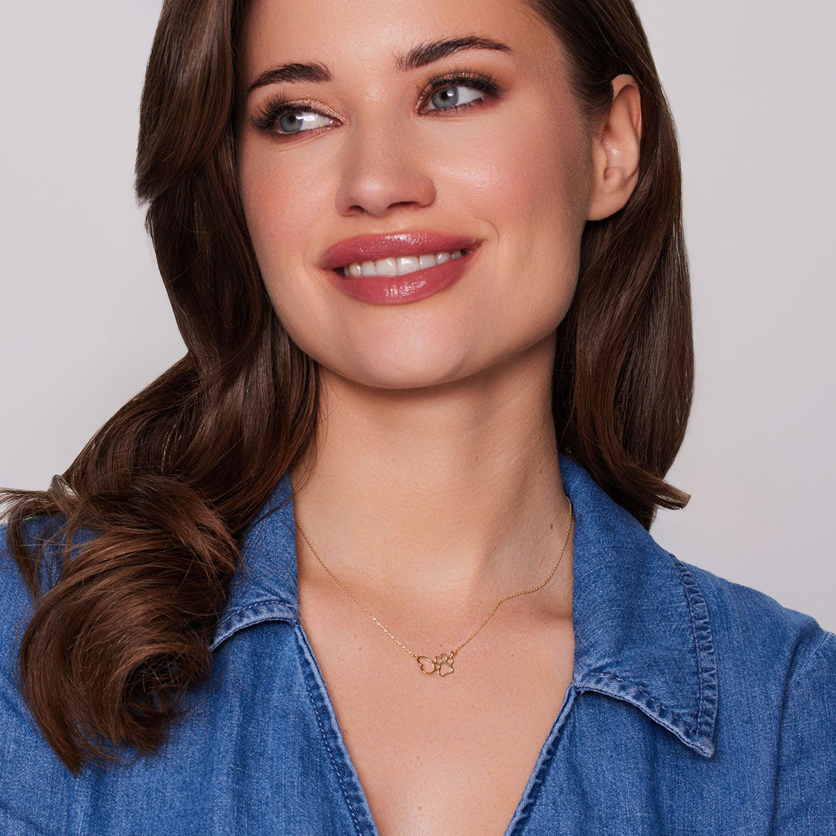 Naszyjnik złoty - psia łapa - Bambini