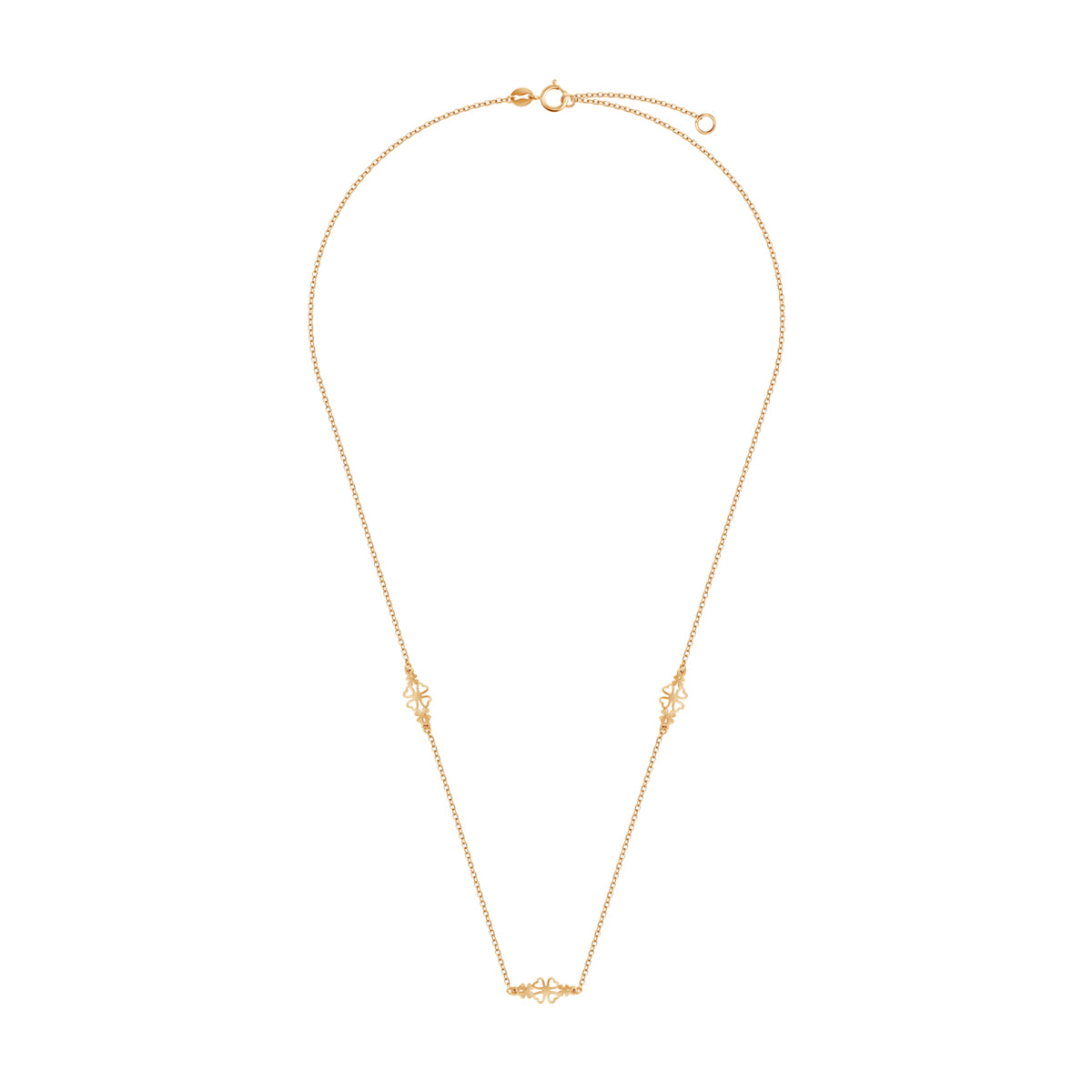 Naszyjnik złoty - koniczyny