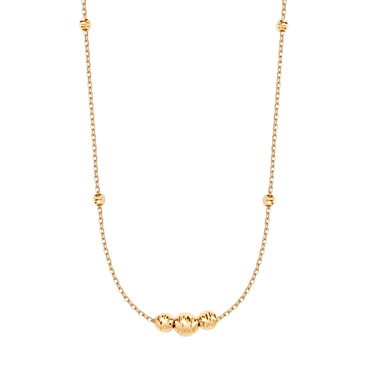 Naszyjnik złoty - kulki