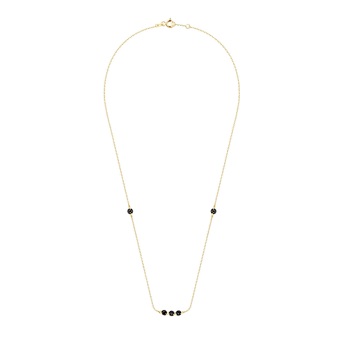 Naszyjnik z czarnymi cyrkoniami - kulki