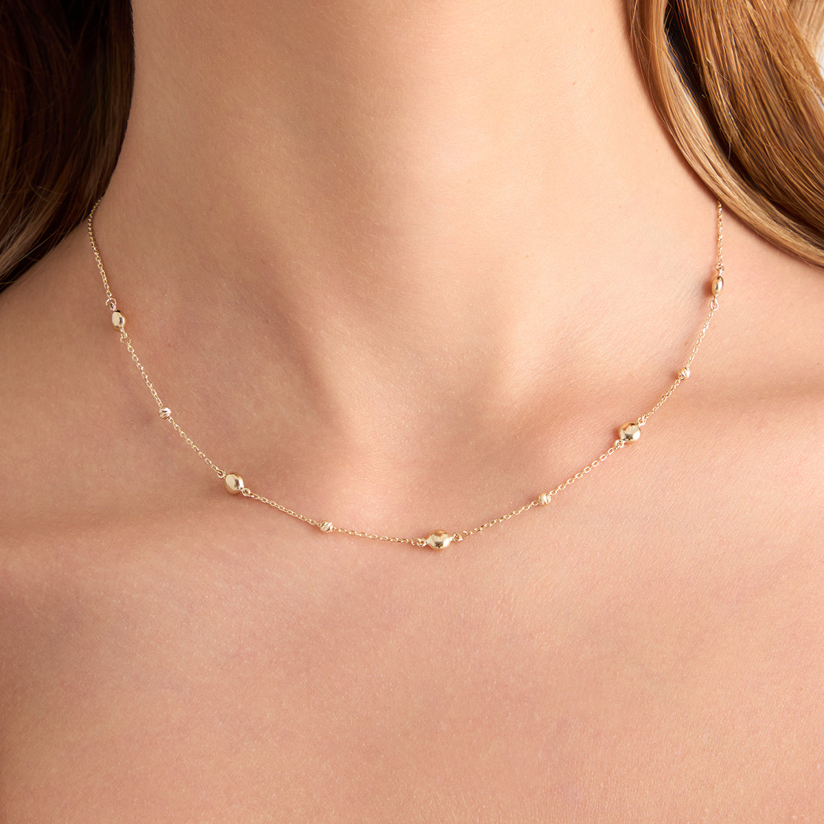 Naszyjnik złoty - kulki