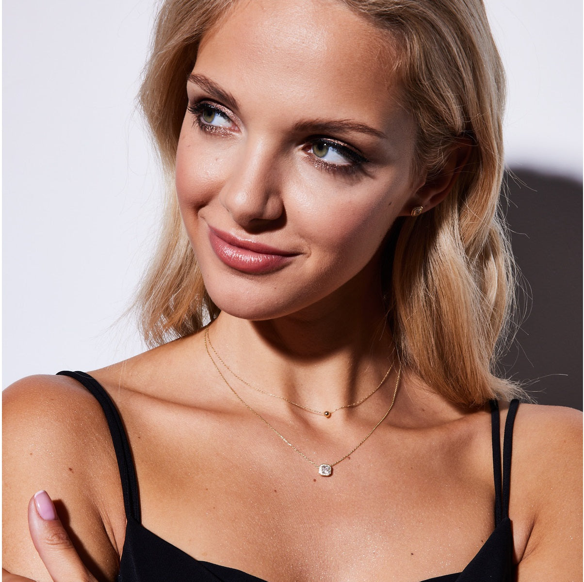 Naszyjnik złoty - kulka - Verona