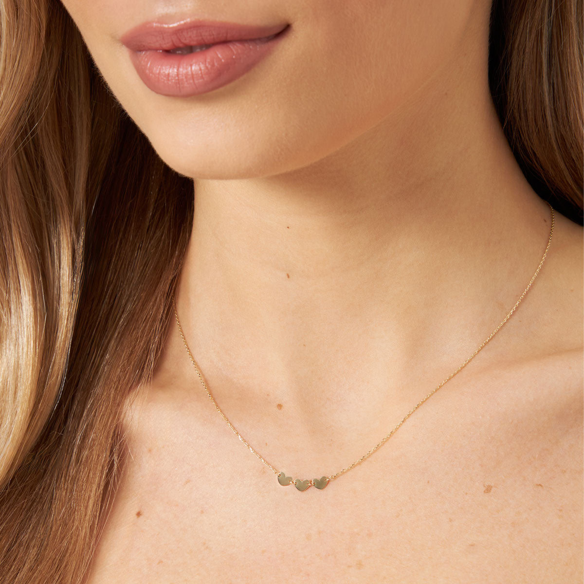 Naszyjnik złoty - serca