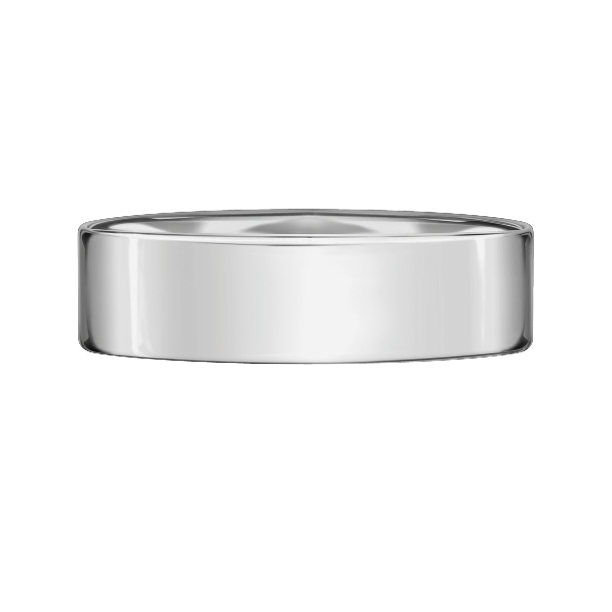 Obrączka ślubna z białego złota - 750 - polerowana - 5 mm